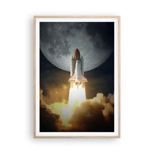 Poster in light oak frame - Beginning of Unearthly Adventure - 70x100 cm