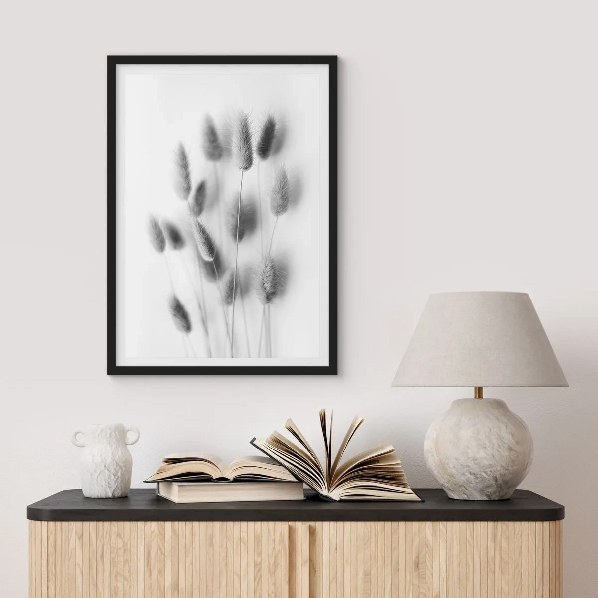Poster in black frame - Her Softness Grass - 61x91 cm