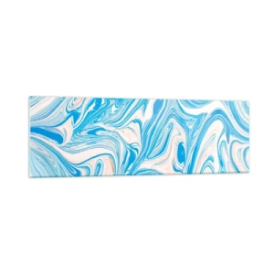 Glass picture - Floodplain in Turquoise - 160x50 cm