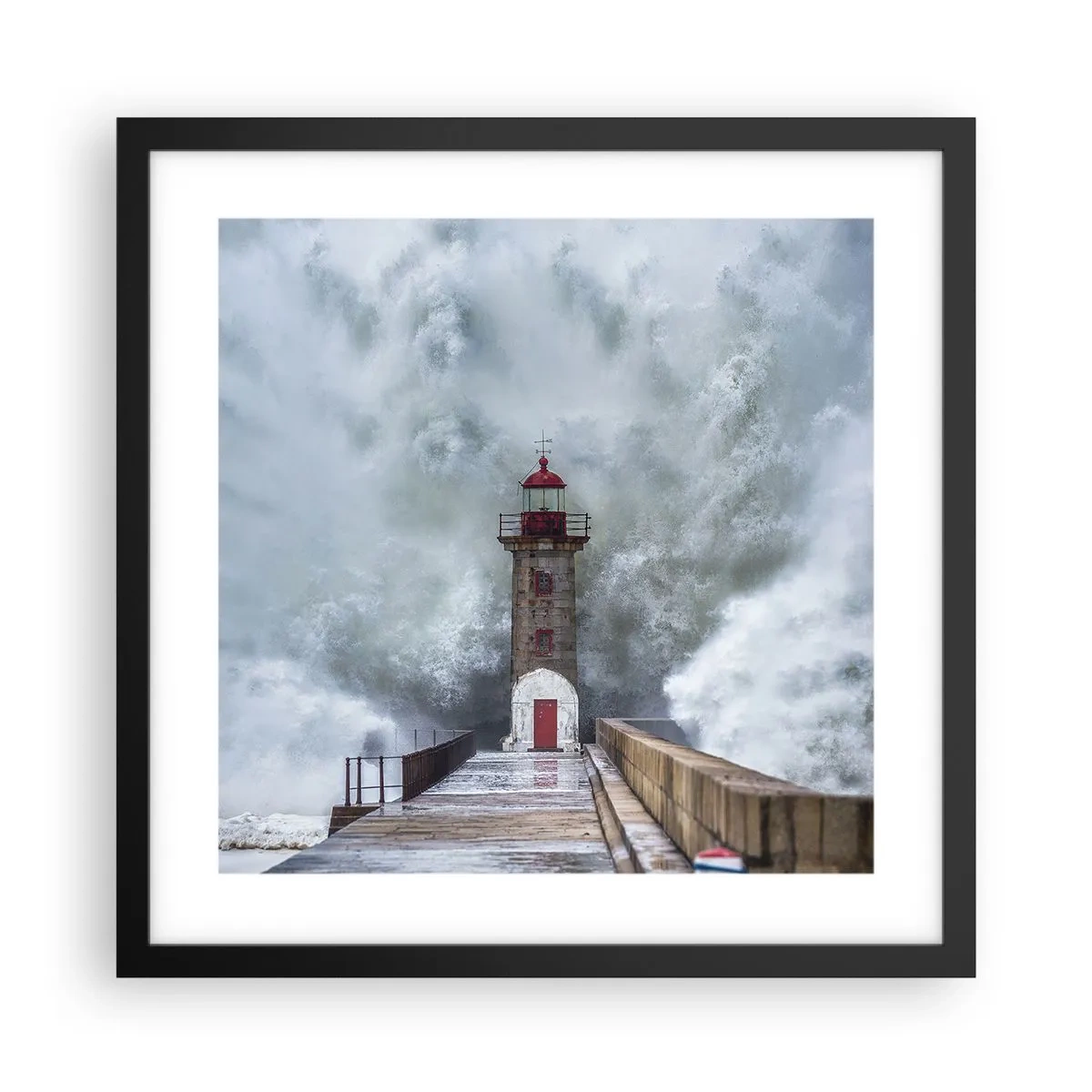 Poster in black frame - Roar of Waters, Whirr of the Wind - 40x40 cm