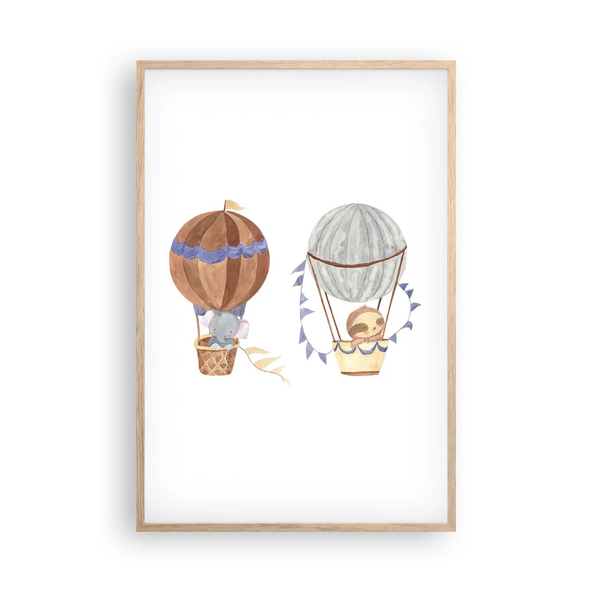 Poster in light oak frame - Friends in Travel - 61x91 cm