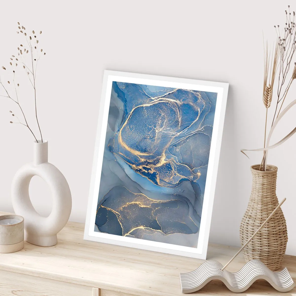 Poster in white frmae - Gold Dust - 30x40 cm