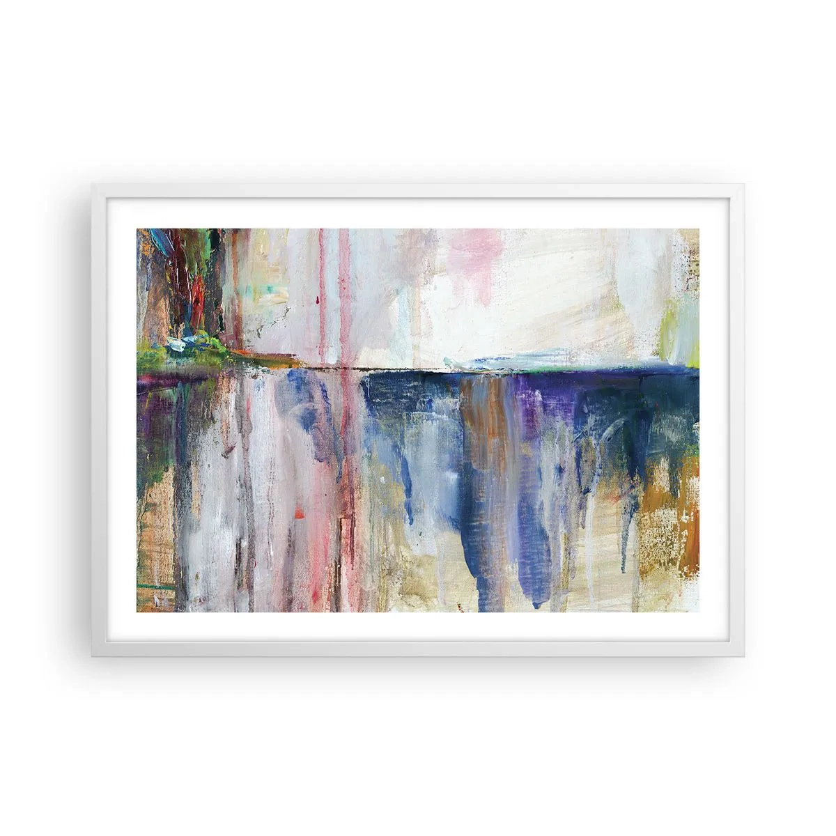Poster in white frmae - Colourful Impressions an Associations - 70x50 cm