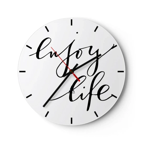 Wall clock - Clock on glass - Nothing to Add… - 40x40 cm