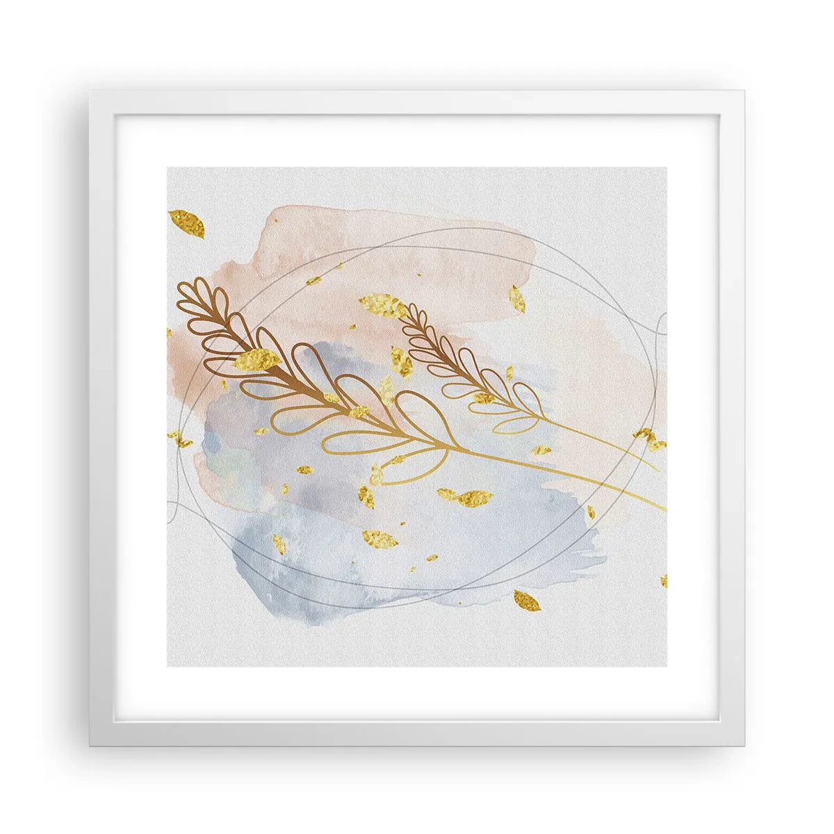 Poster in white frmae - Golden Blast - 40x40 cm