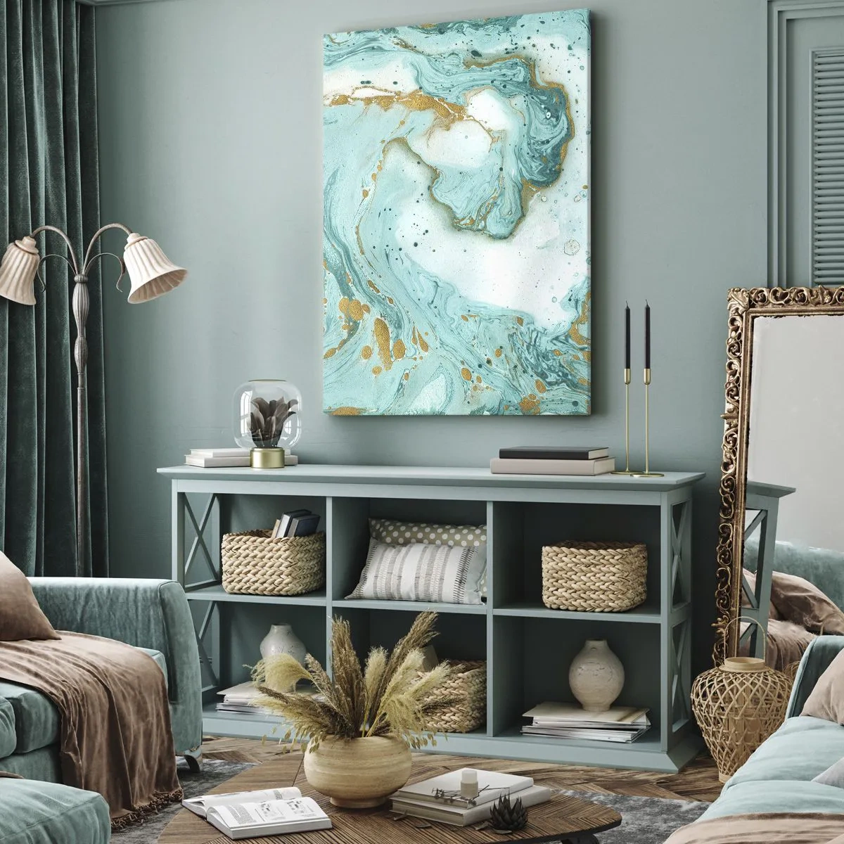 Canvas picture - Under the Great Wave of the Edo Period - 50x70 cm