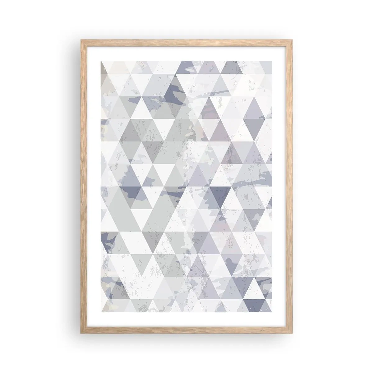 Poster in light oak frame - In the Rhythm of a Triangle - 50x70 cm