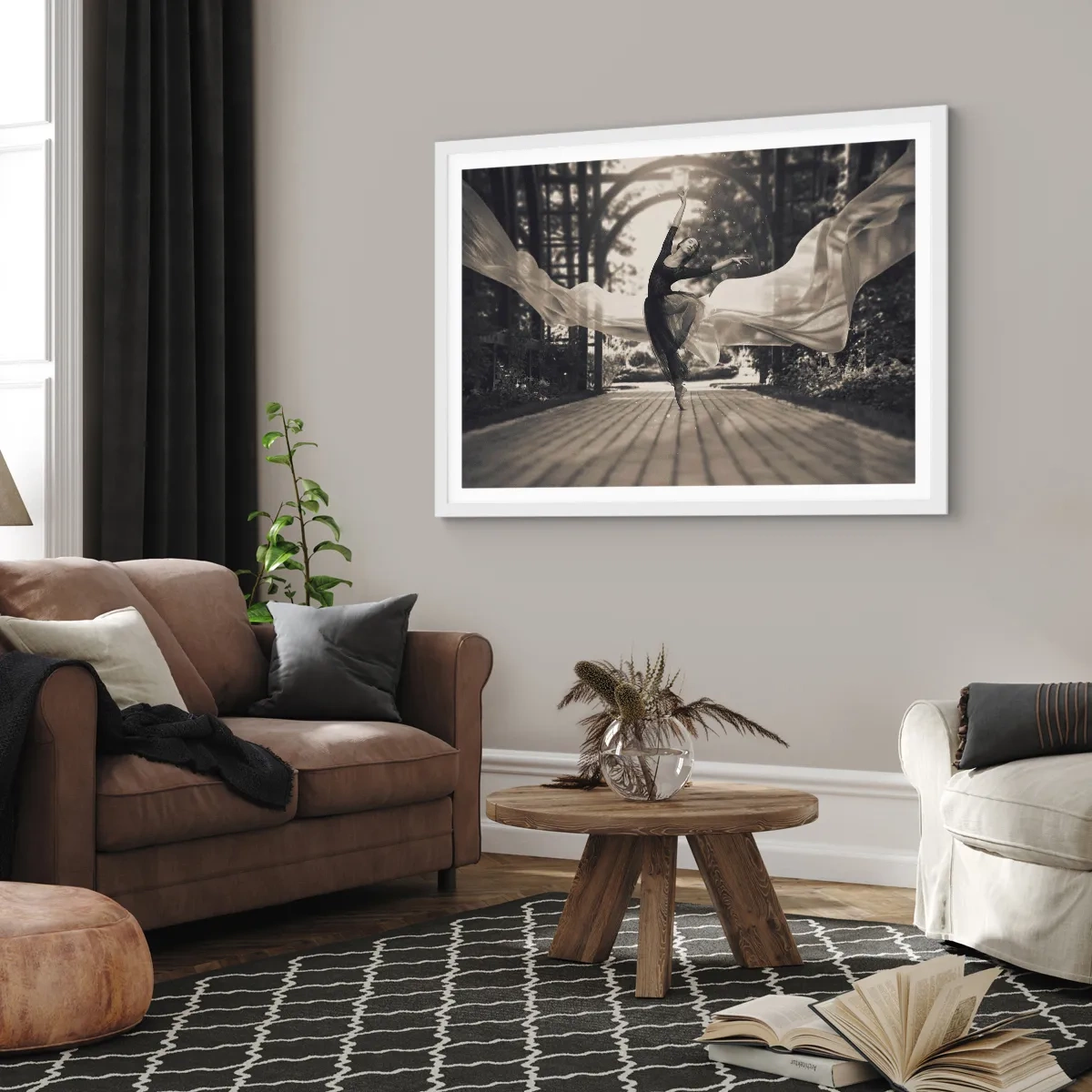 Poster in white frmae - Dance of the Garden Spirit - 91x61 cm