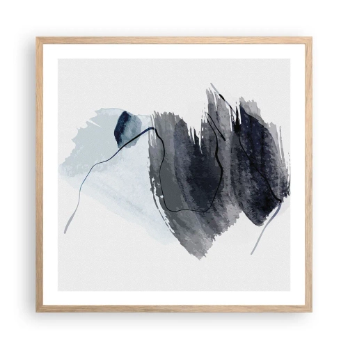 Poster in light oak frame - Intensity and Movement - 60x60 cm
