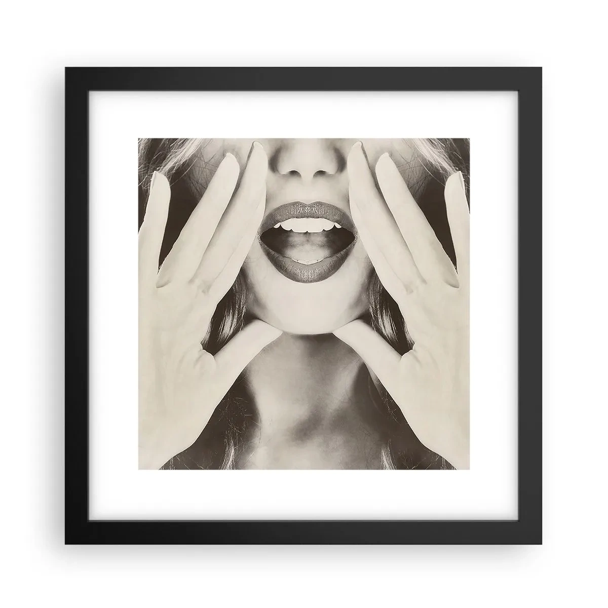 Poster in black frame - Coming! - 30x30 cm