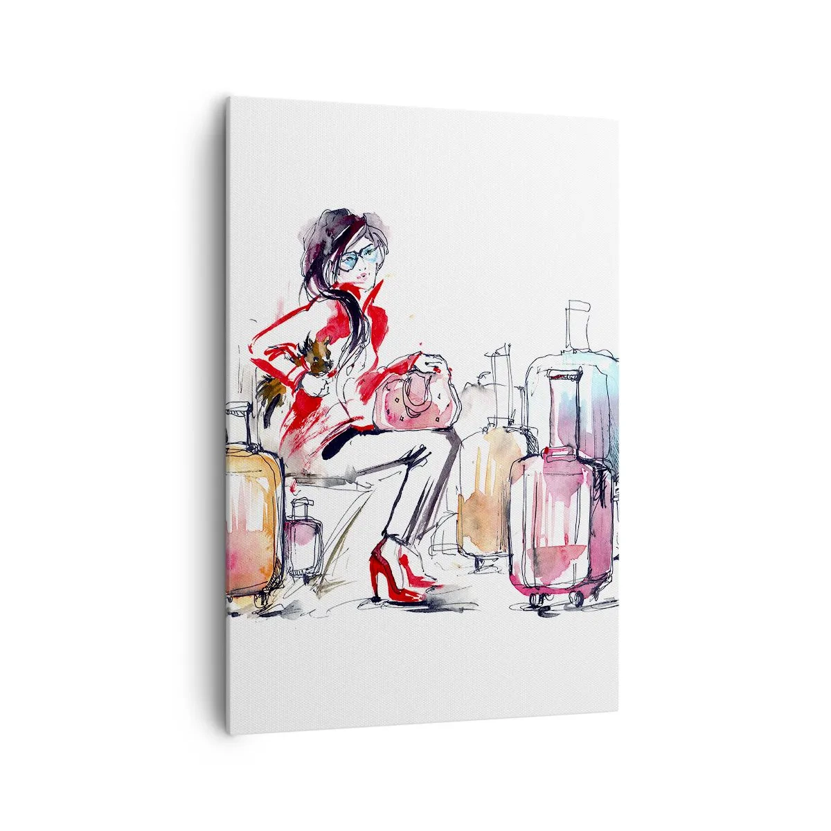 Canvas picture - Let's Sit down before Travel - 70x100 cm