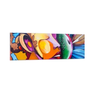 Glass picture - Touching with a Colour - 160x50 cm