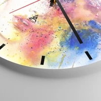 Clock face with lines