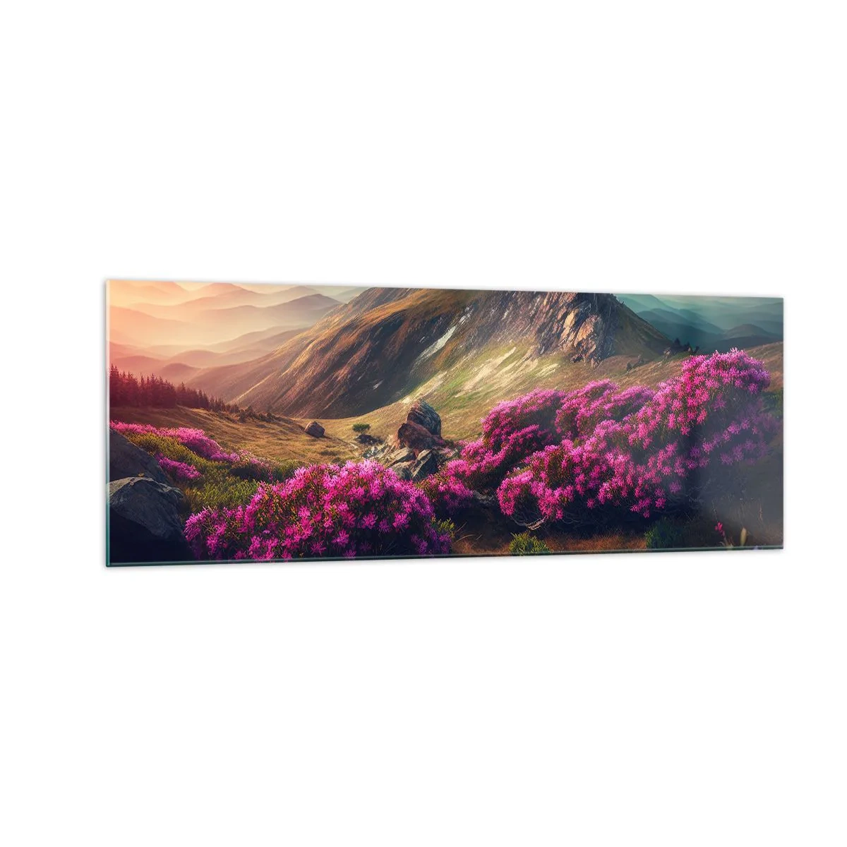 Glass picture - Summer in the Mountains - 140x50 cm