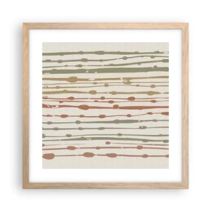 Poster in light oak frame - Musical Colour Notation - 40x40 cm