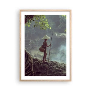 Poster in light oak frame - Friends with Nature - 50x70 cm