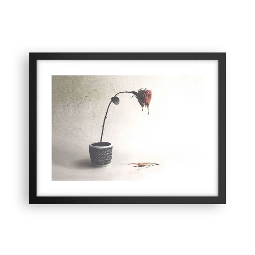 Poster in black frame - Rosa Dolorosa - 40x30 cm