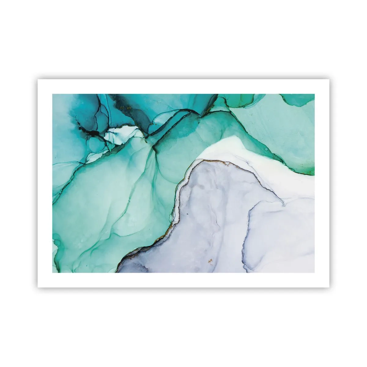 Poster - Study in Turquoise - 70x50 cm