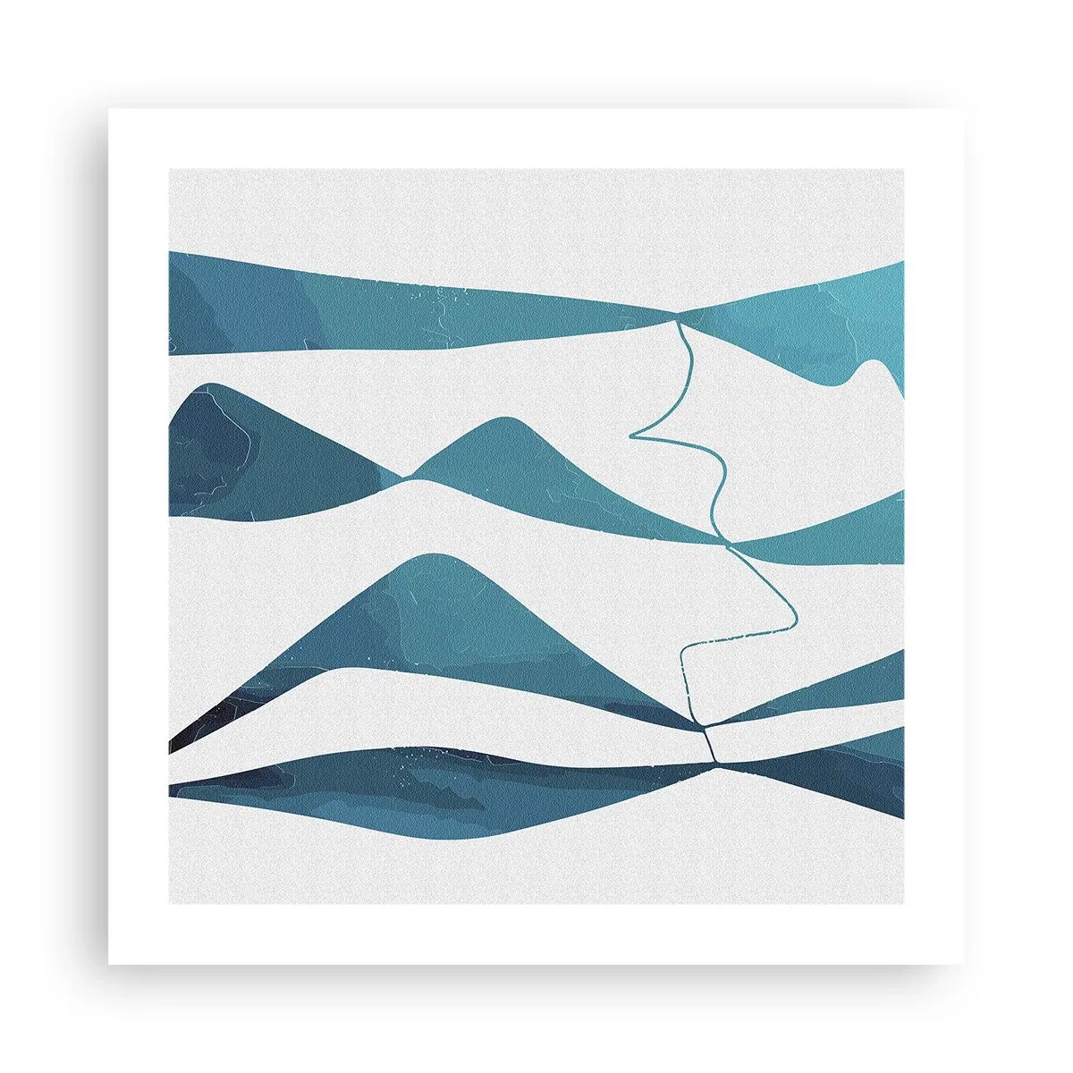 Poster - Abstract: Turquoise Relation - 50x50 cm
