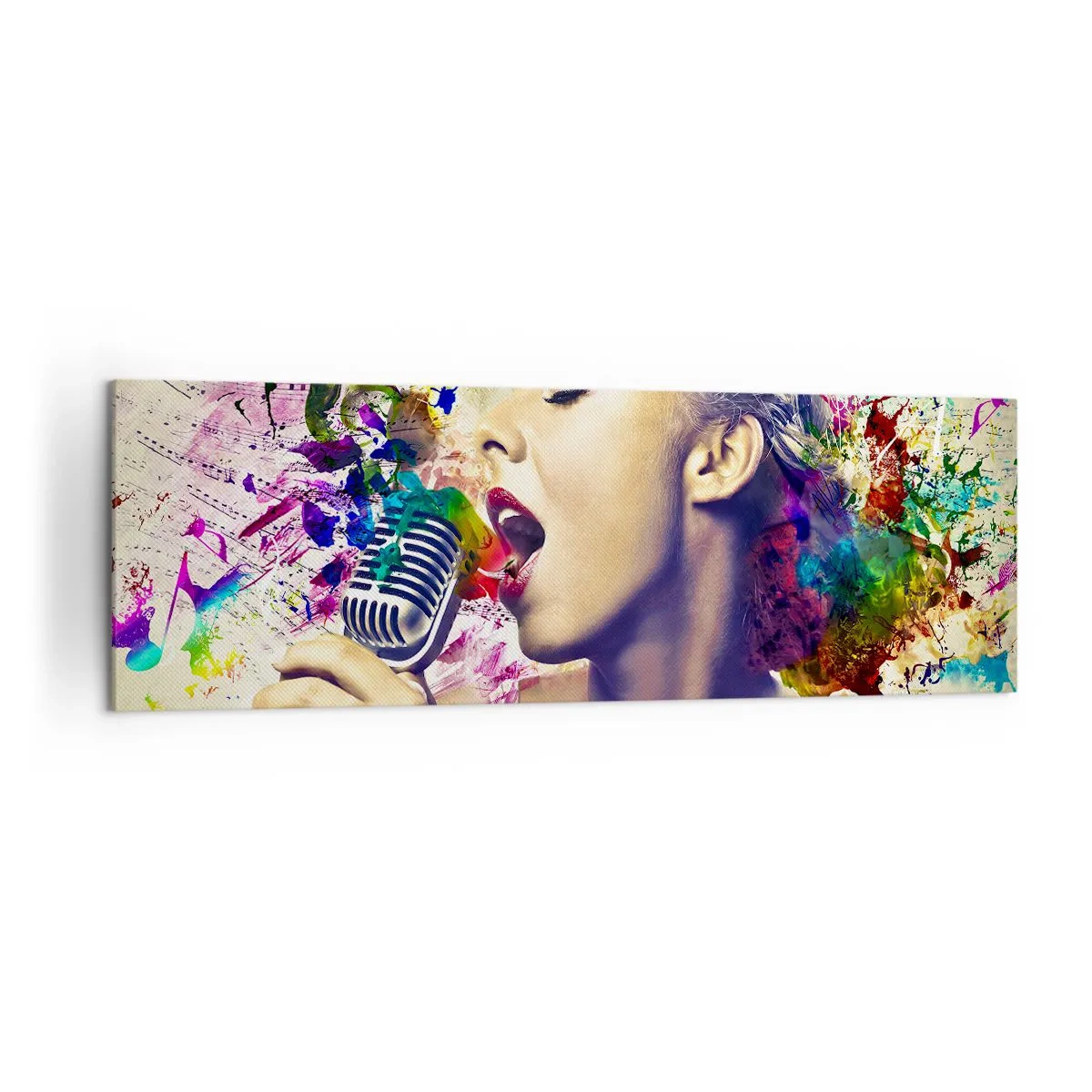Canvas picture - Painting the World with One's Voice - 160x50 cm
