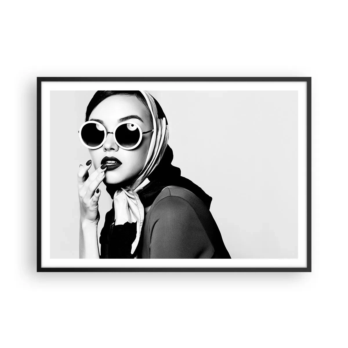 Poster in black frame - Greetings from the 60-ies - 100x70 cm