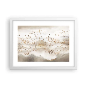 Poster in white frmae - It Is Time - 40x30 cm