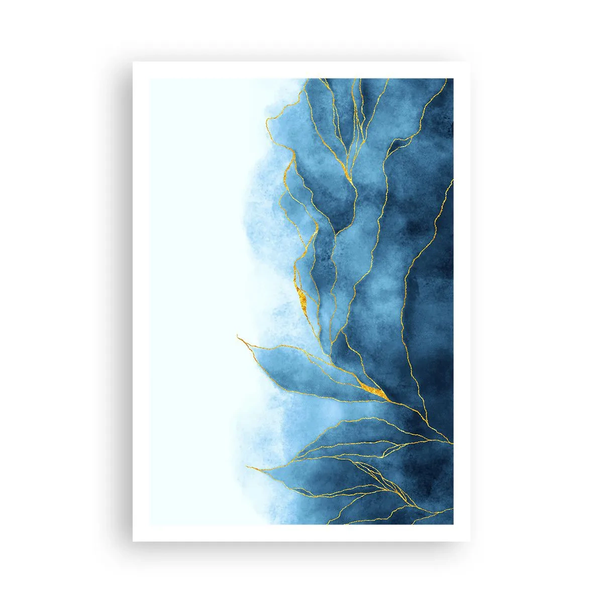 Poster - Blue In Gold - 70x100 cm