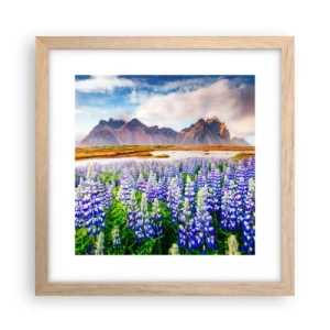 Poster in light oak frame - Strength and Severity next to Sweetness - 30x30 cm