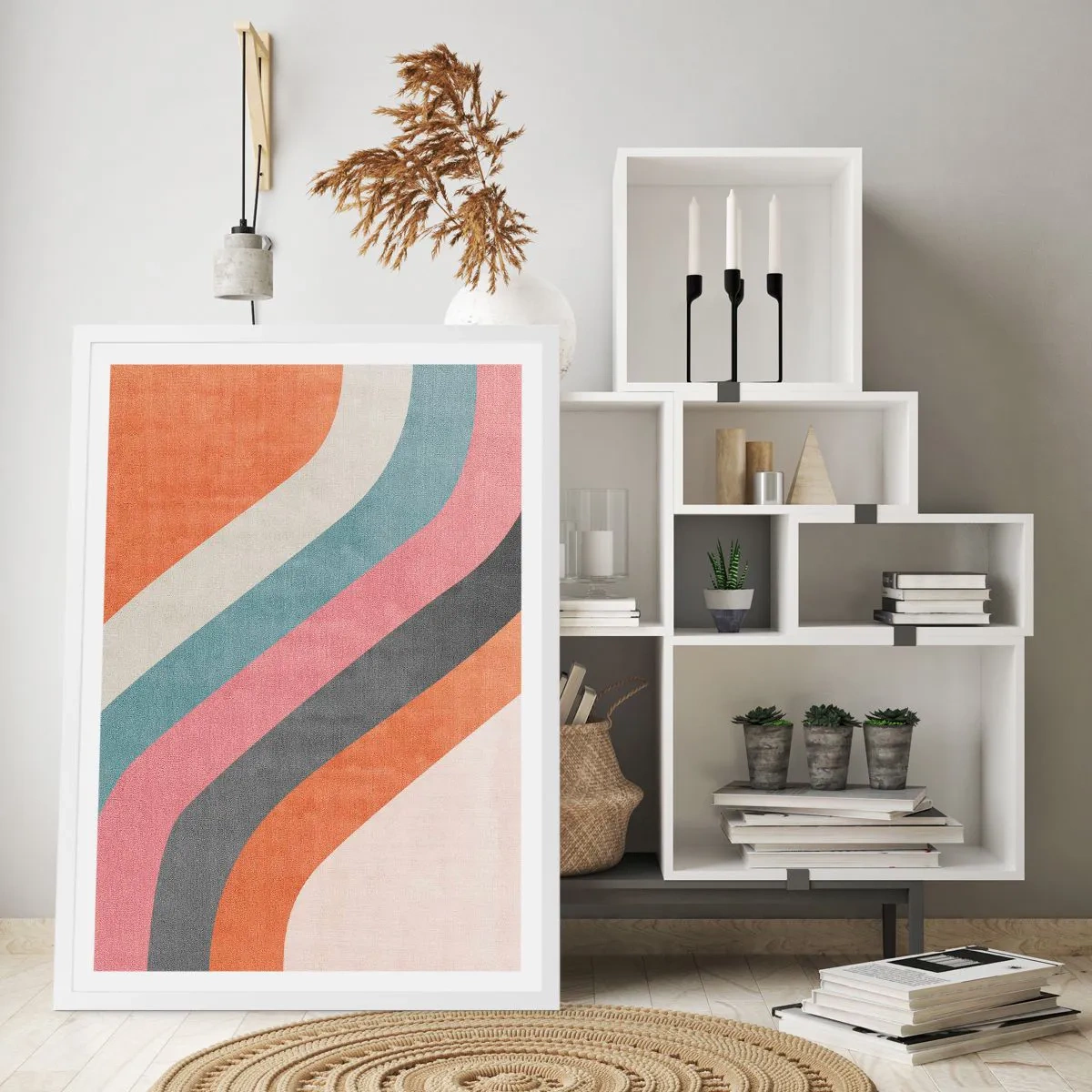 Poster in white frmae - Diagonal Composition - Movement - 61x91 cm