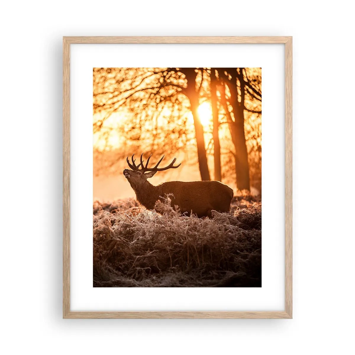 Poster in light oak frame - Hunter's Dream - 40x50 cm