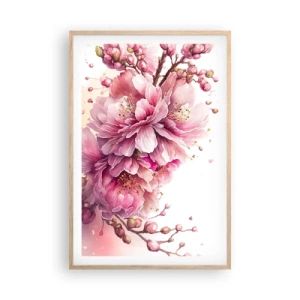 Poster in light oak frame - Land of Cherry Blossoms - 61x91 cm