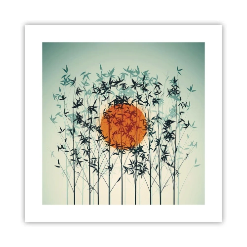 Poster - Japanese Sun - 40x40 cm