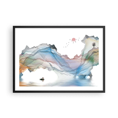 Poster in black frame - Towards Crystal Mountains - 70x50 cm