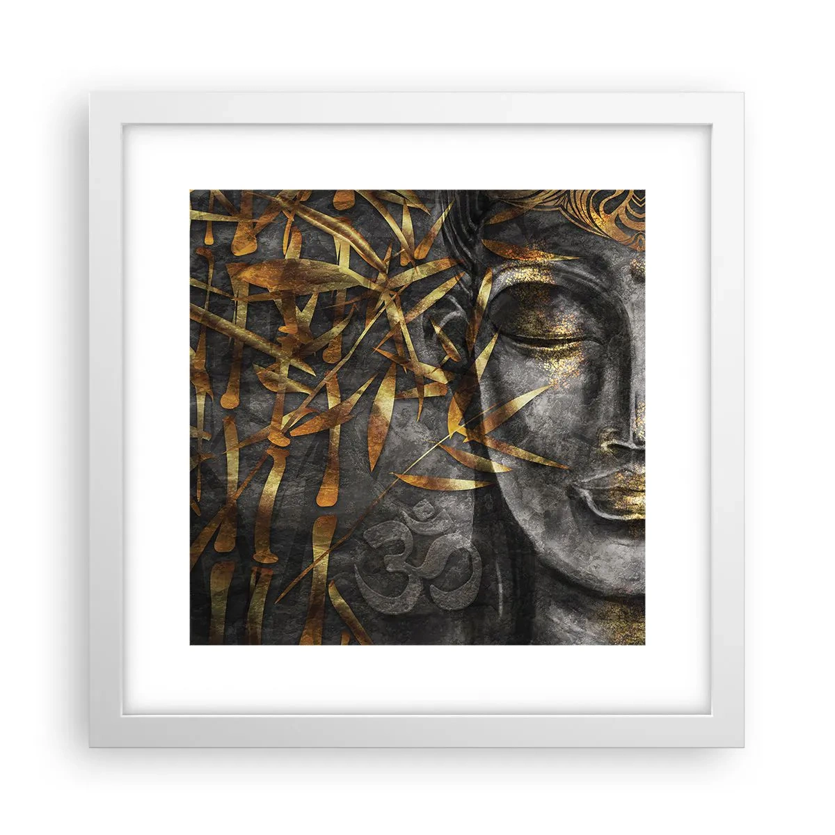 Poster in white frmae - Feel the Peace - 30x30 cm