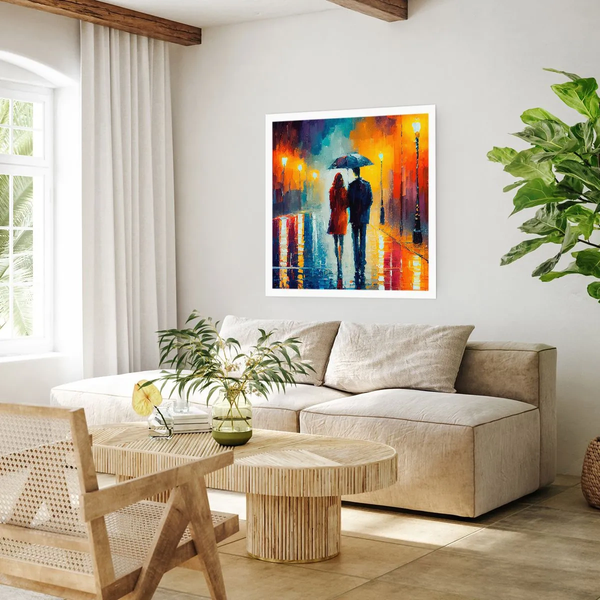 Poster - Together - Colourful Night - 40x40 cm
