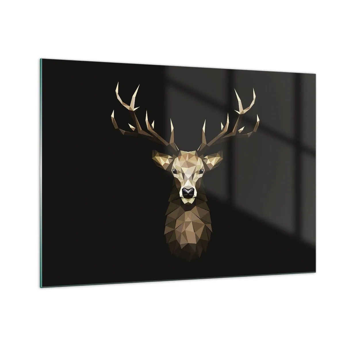 Glass picture - Cubist Deer - 100x70 cm