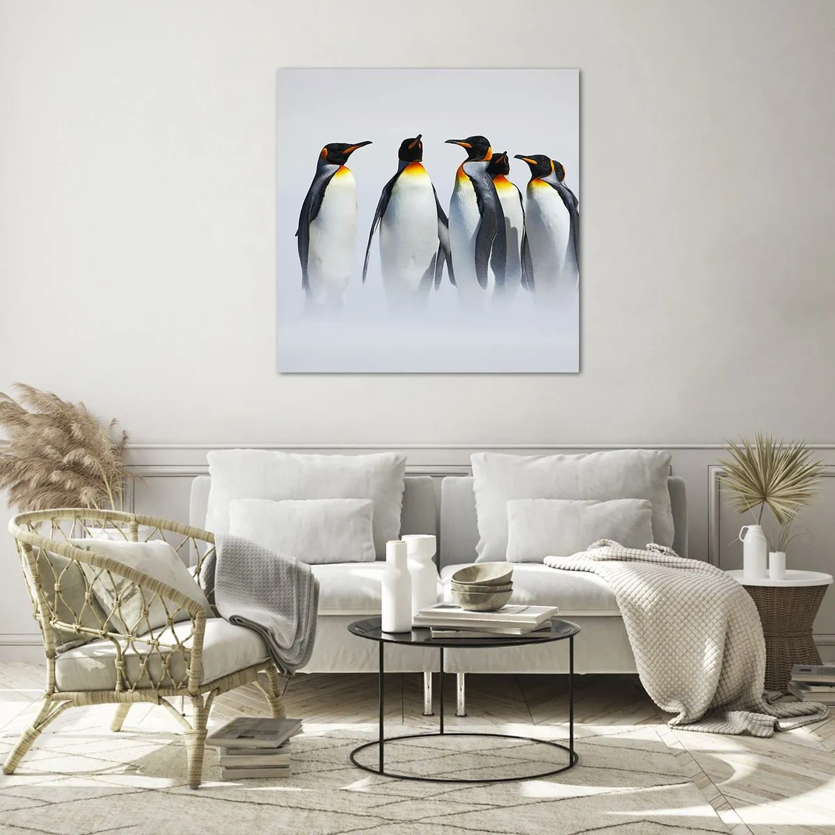 Glass picture - Meeting in Tuxedos - 40x40 cm