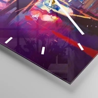 Clock face with lines