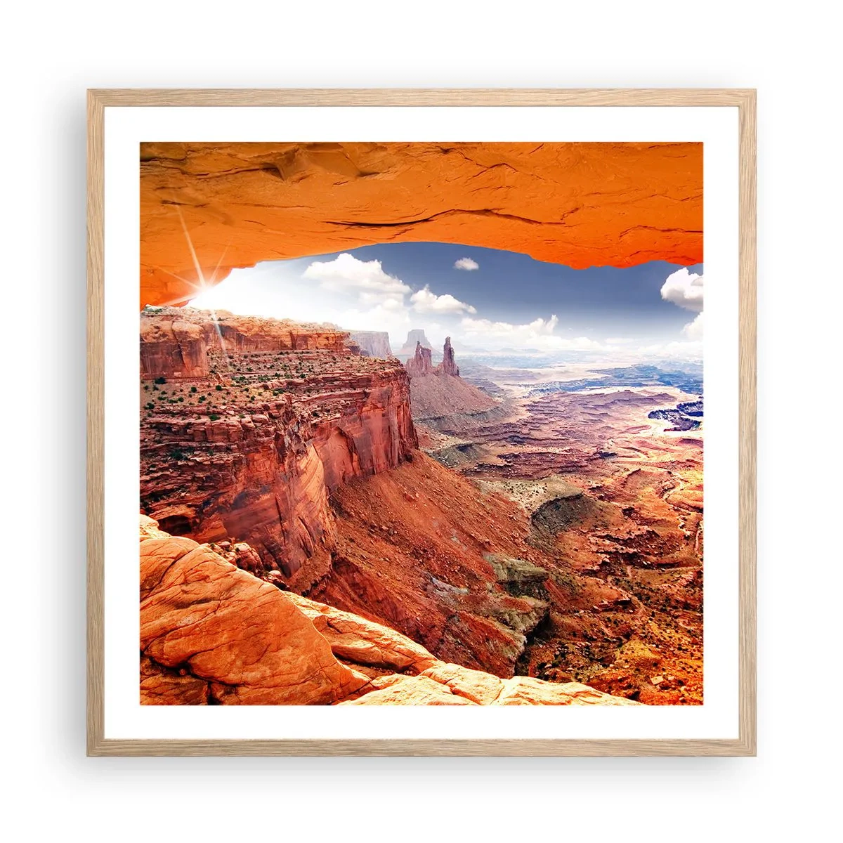 Poster in light oak frame - Sculpted by Nature - 60x60 cm