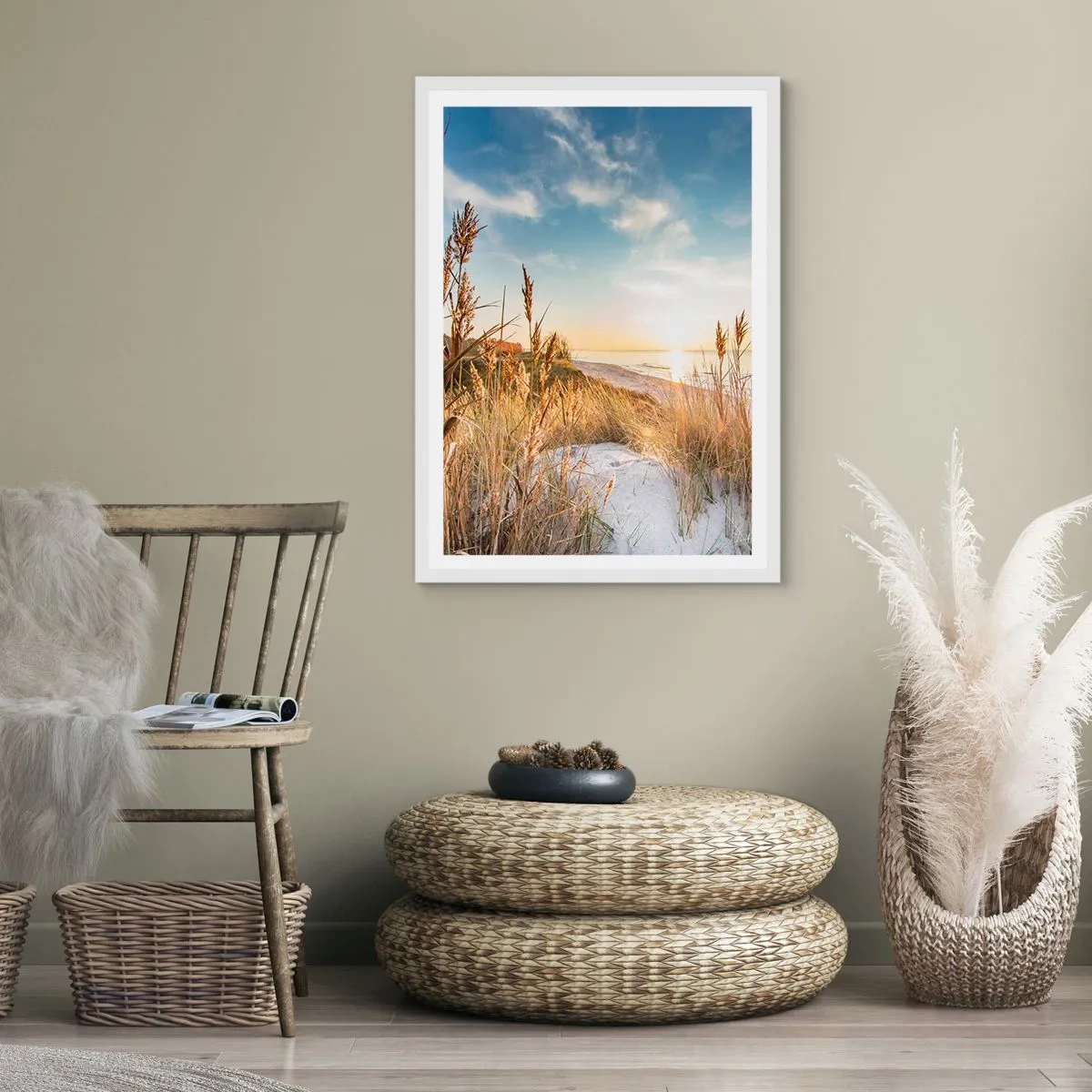 Poster in white frmae - Northern Beach - 40x50 cm