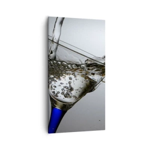 Canvas picture - Crystal Clear Water in a Crystal Glass - 55x100 cm