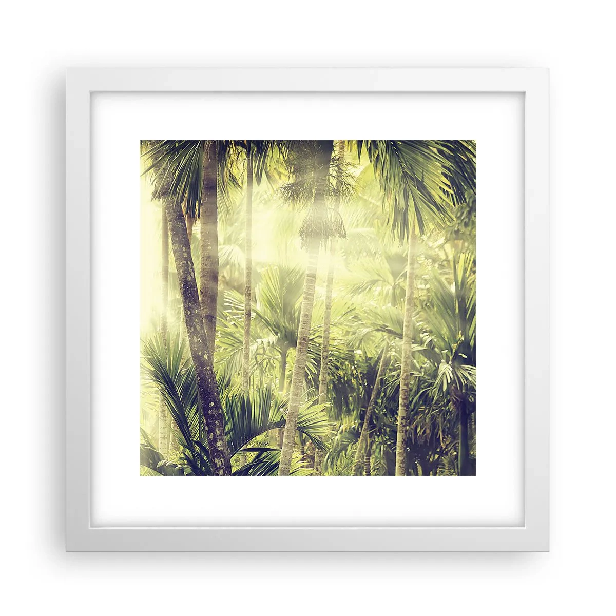 Poster in white frmae - In Green Heat - 30x30 cm