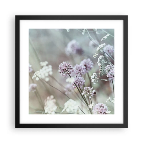 Poster in black frame - Sweet Filigrees of Herbs - 40x40 cm