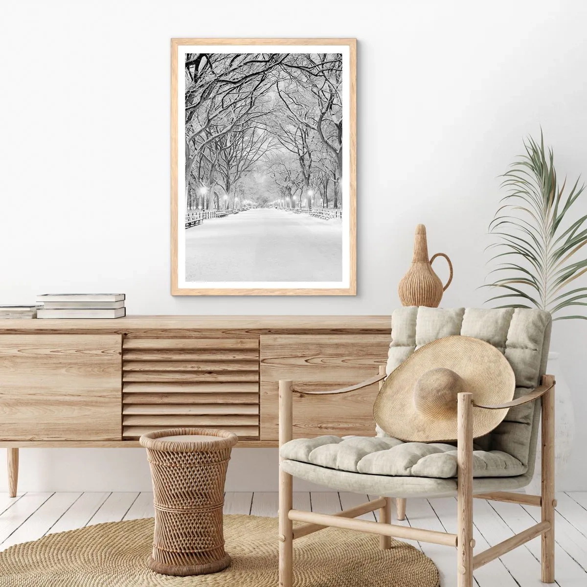 Poster in light oak frame - Four Seasons: Winter - 30x40 cm