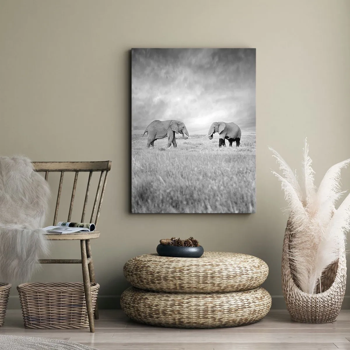 Canvas picture - Grey Is Beautiful - 55x100 cm