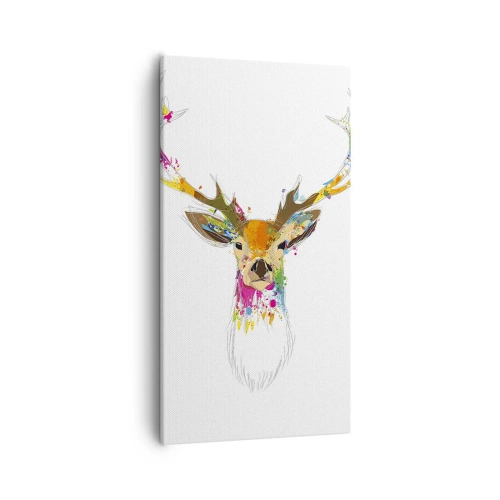 Canvas picture - Deer Bathed in Colour - 55x100 cm