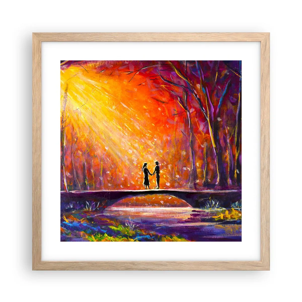 Poster in light oak frame - Heaven Loves Them Too - 40x40 cm