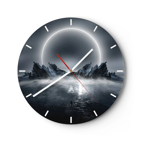 Wall clock - Clock on glass - The End of a Story - 40x40 cm