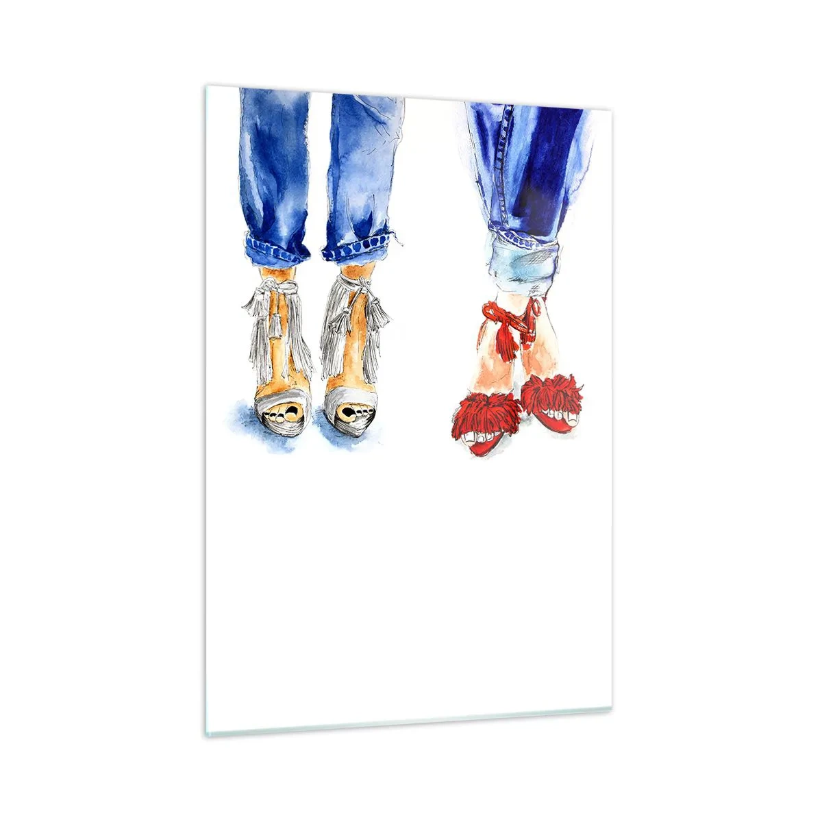 Glass picture - Shall We Go for a Walk? - 50x70 cm