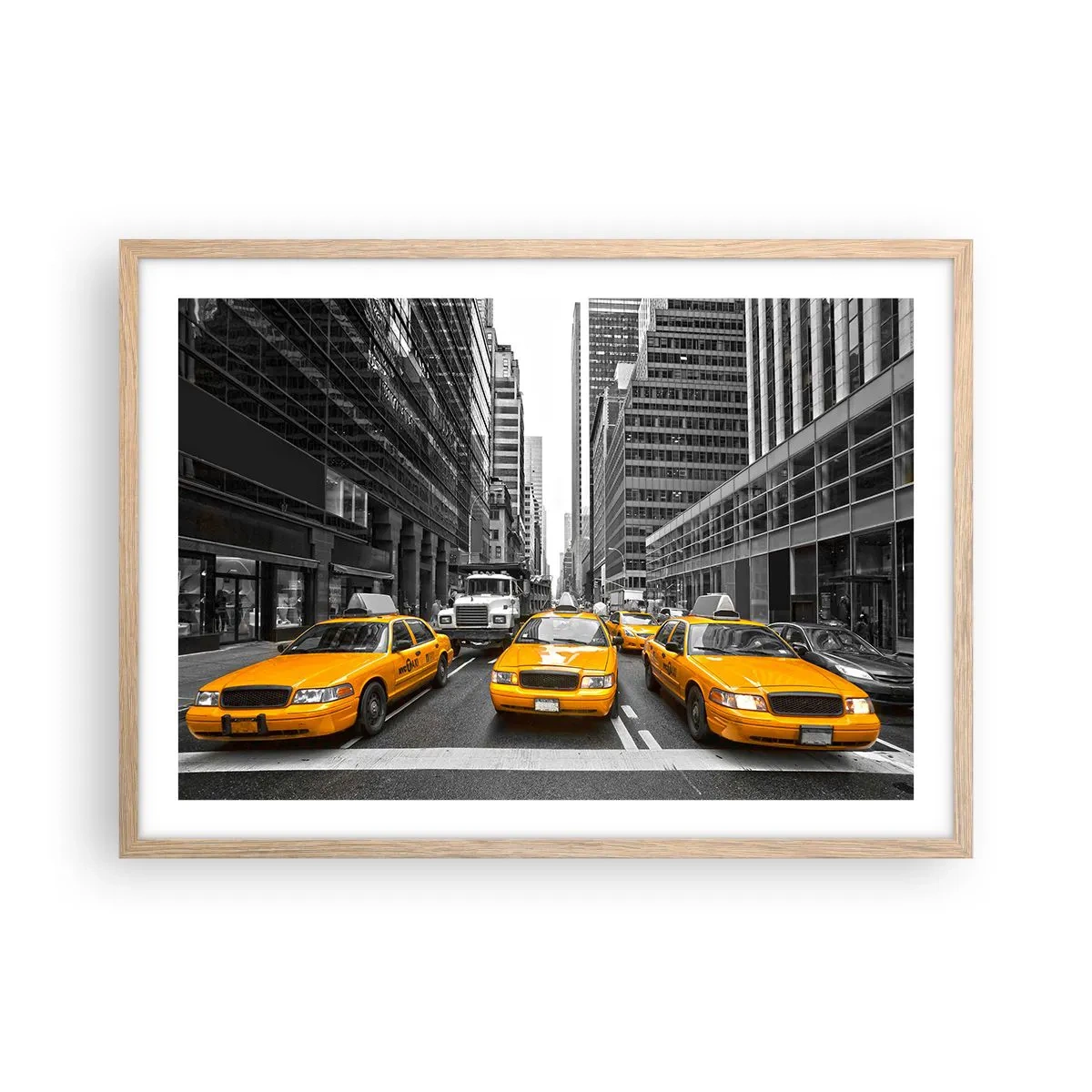 Poster in light oak frame - We Paint the City - 70x50 cm